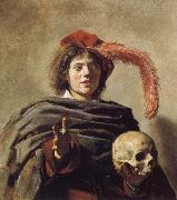 Frans Hals Young Man Holding a Skull USA oil painting artist